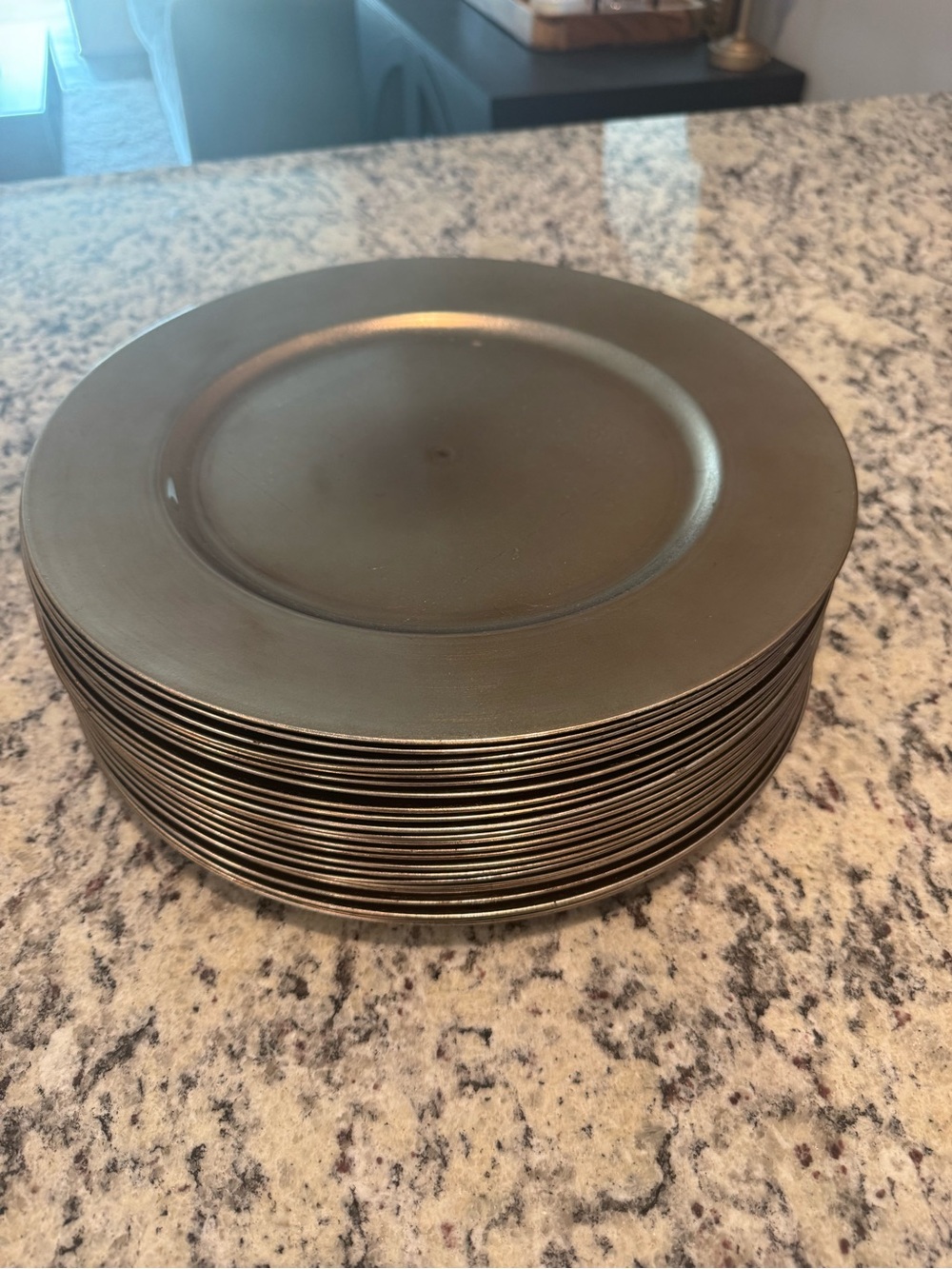 Gold charger plates